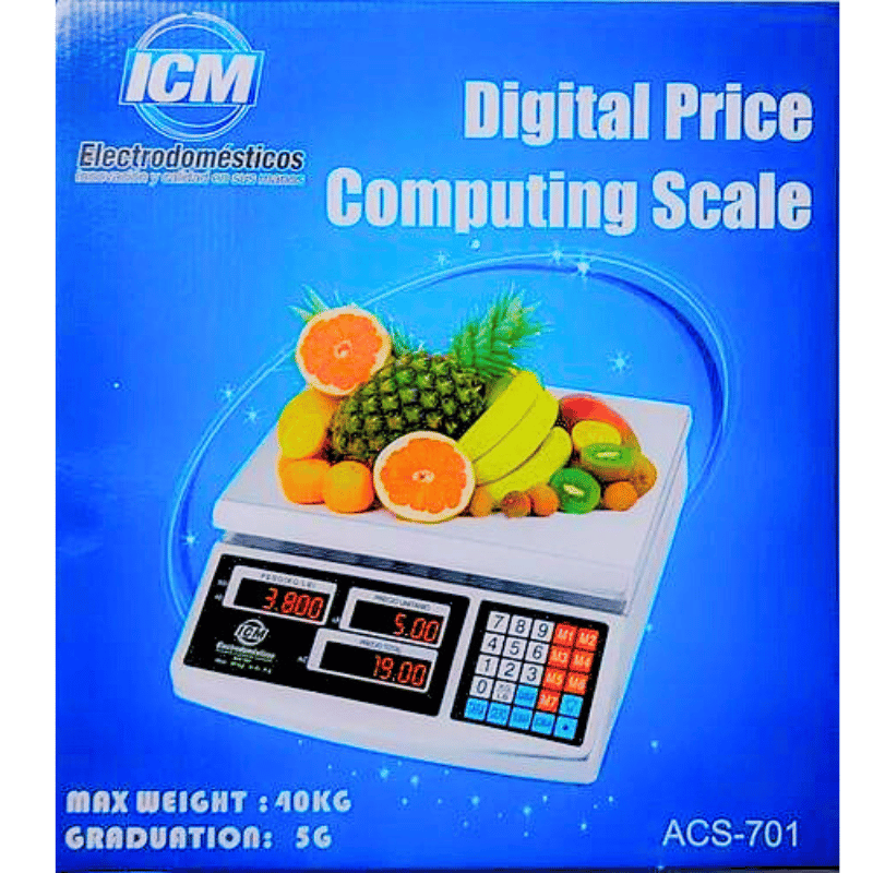 GRAMERA DIGITAL 40 KILOS ICM EN ACERO INOXIDABLE